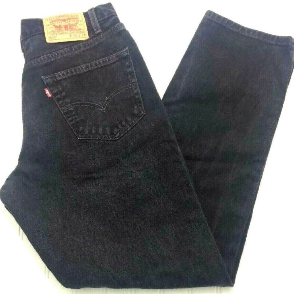 Black Vintage Levi Relaxed Fit 550 Jeans Red Tag